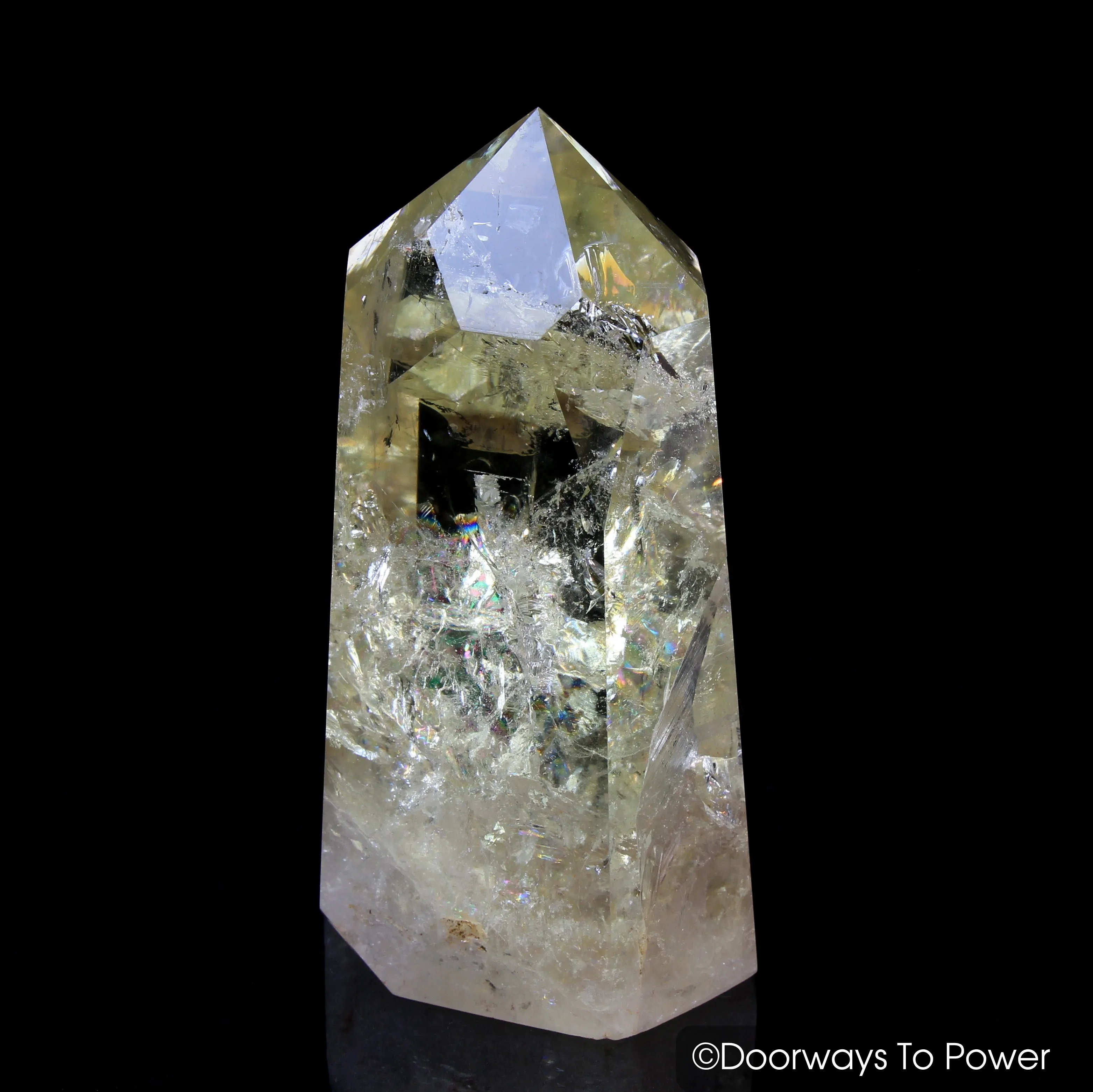 John of God Citrine Crystal Point Devic Temple & Manifest Spirit Isis