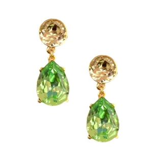 Jonquil & Peridot Teardrop Pierced Earring