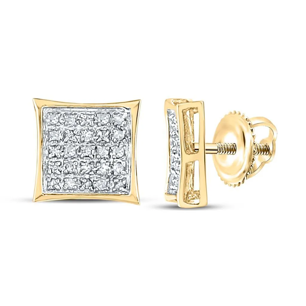 Kite Micro Pave Diamond Earrings 10K Gold