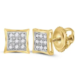 Kite Micro Pave Diamond Earrings 10K Gold