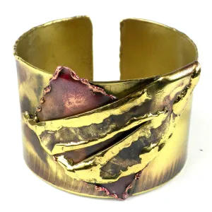 Layered Leaf Copper and Brass Cuff Brass Images