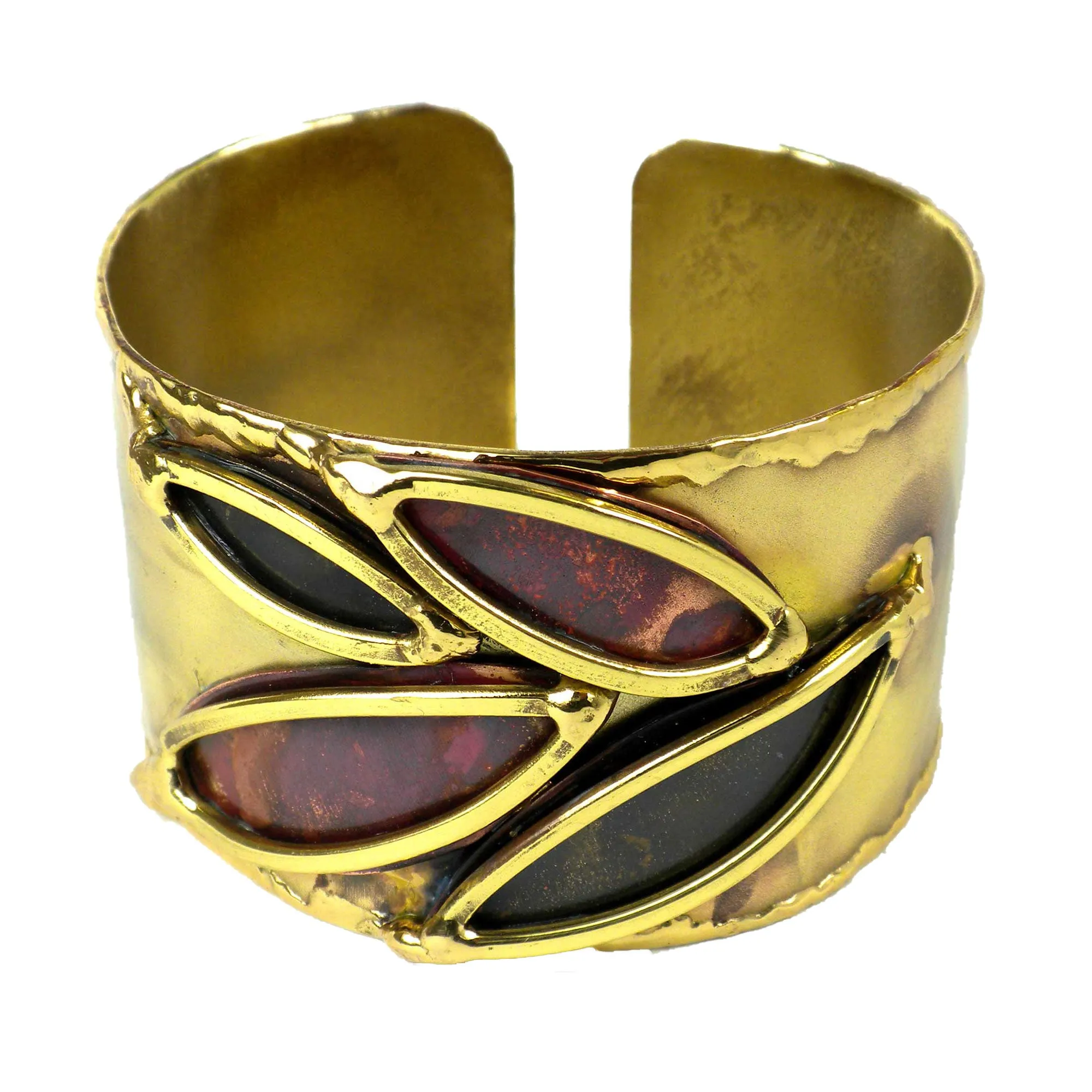 Leaves of Change Brass and Copper Cuff Brass Images