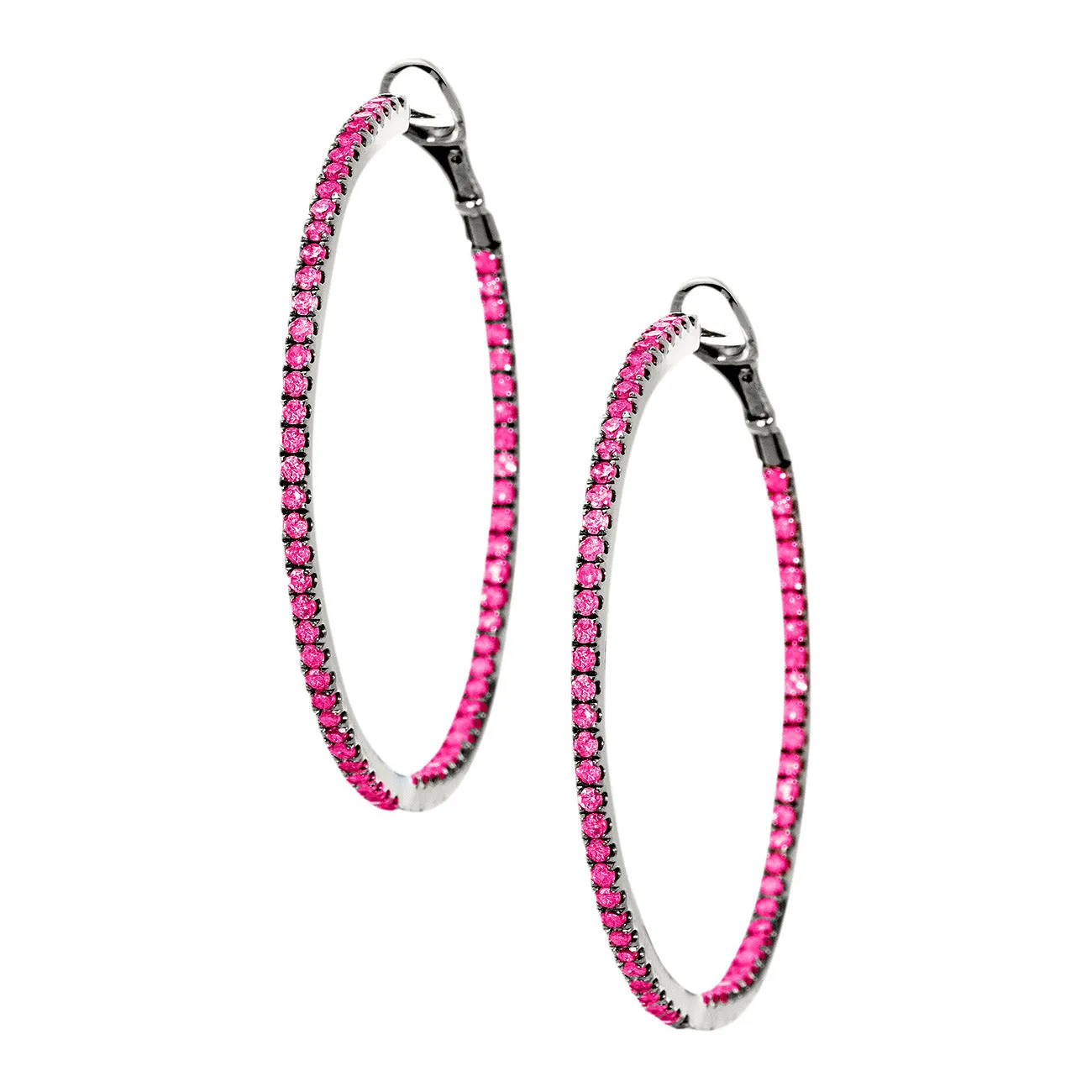 Mary Hoops Silver Ruby 1.5mm