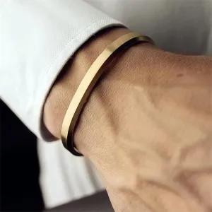 Mens Gold Cuff Bracelet by Vintage Gentlemen