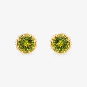 Nanis 18K Yellow Gold Peridot Stud Earrings OA19-560