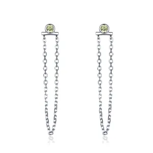 Natural Peridot drop earrings for women