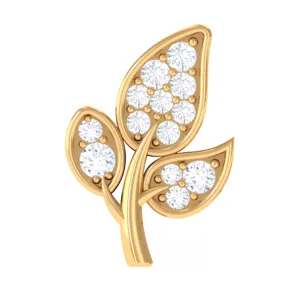 Nature Inspired Diamond Leaf Cartilage Earring