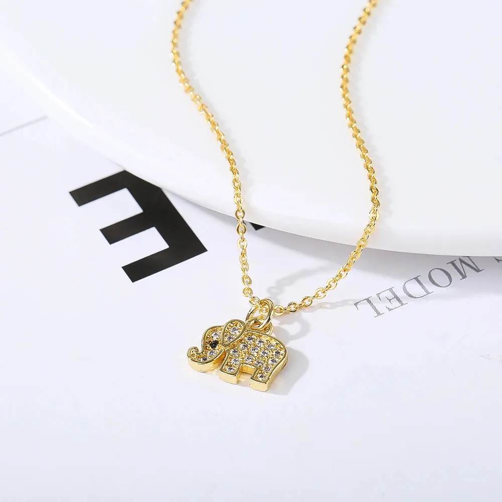 New Geometric Multi Style Micro Inlaid Zircon Gold Plated Copper Men And Women Fashion Pendant Necklace Wholesale Gifts