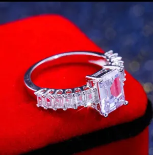 New Square Zircon fashion ring