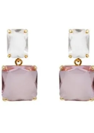 Noel Pink Quartz Earrings