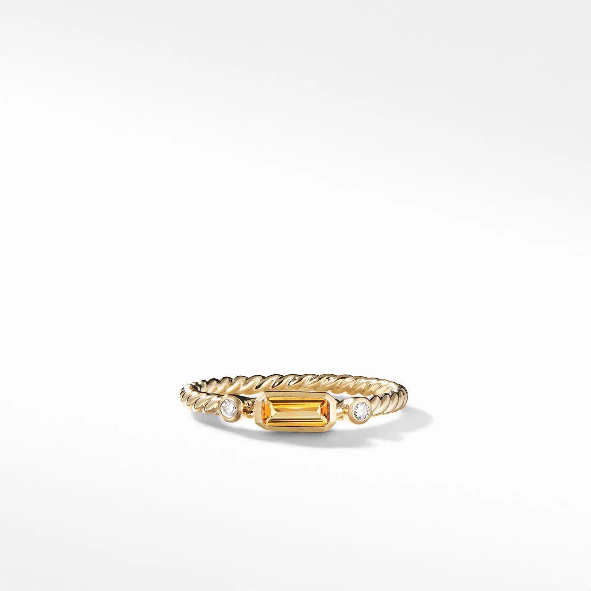 Novella Ring in Citrine with Diamonds