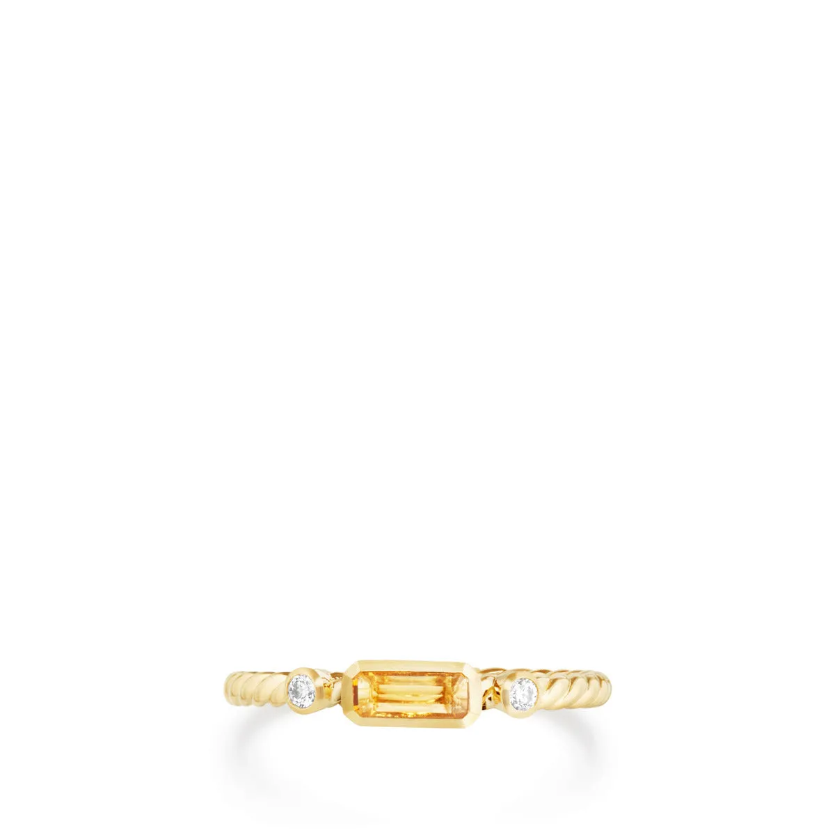 Novella Ring in Citrine with Diamonds