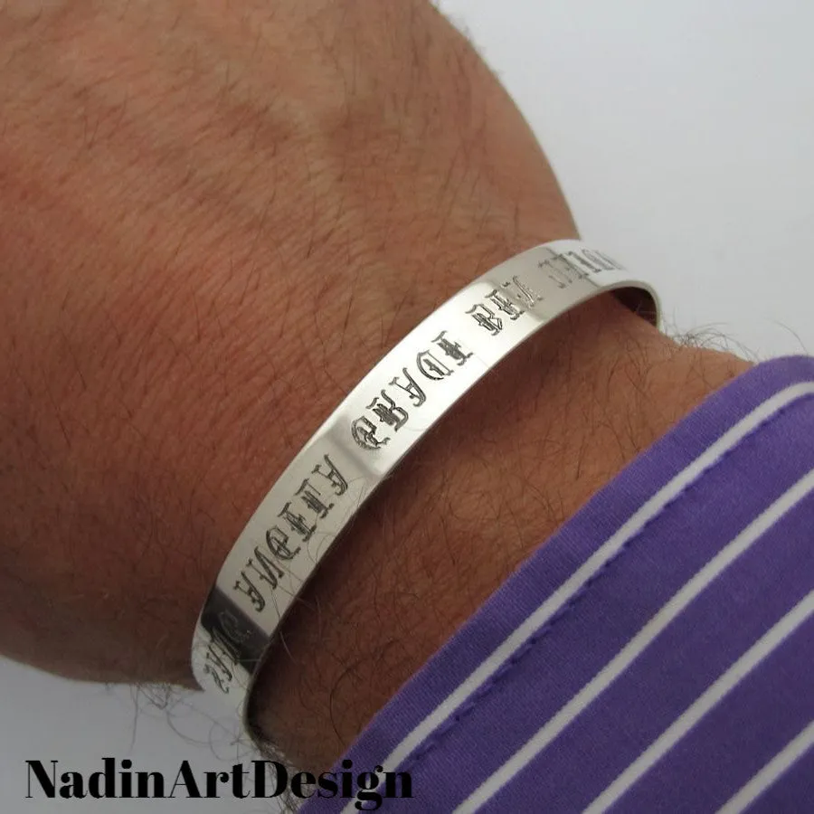 Old English Font Engraved Bracelet