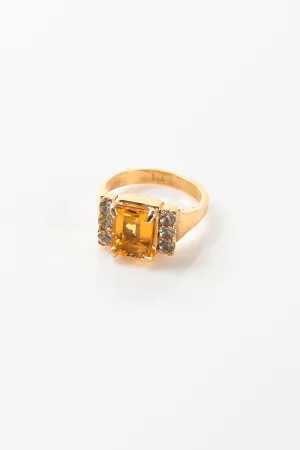 Oliver Thomas 'Priscilla' Ring With Citrine in 9ct Gold