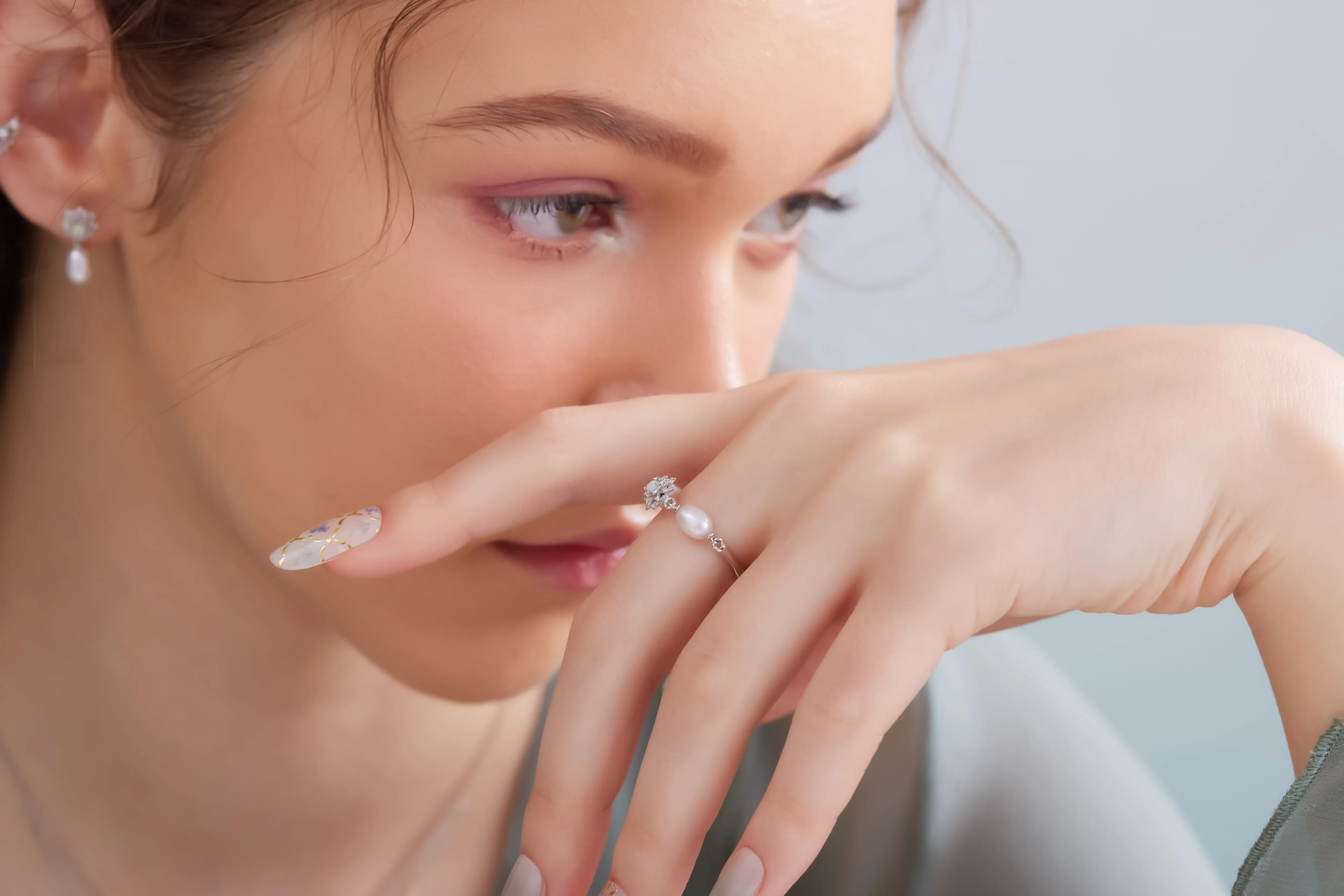 Opal & Freshwater Pearl Silver Ring - Marigold