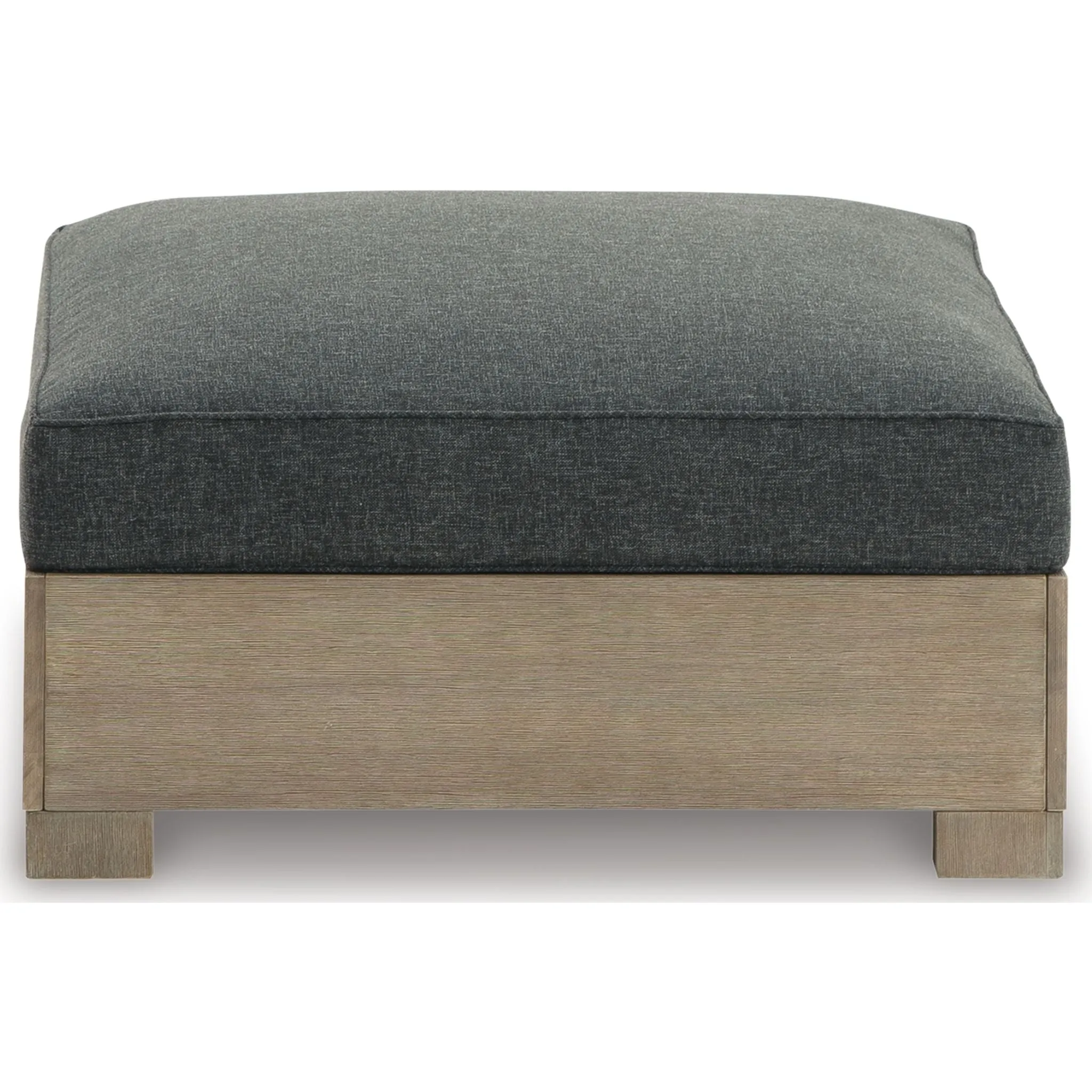 Outdoor Citrine Park Ottoman with Cushion