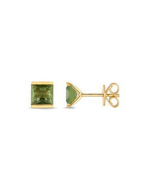 Peridot Earrings - 10ct Yellow Gold Peridot Stud Earrings - 788058