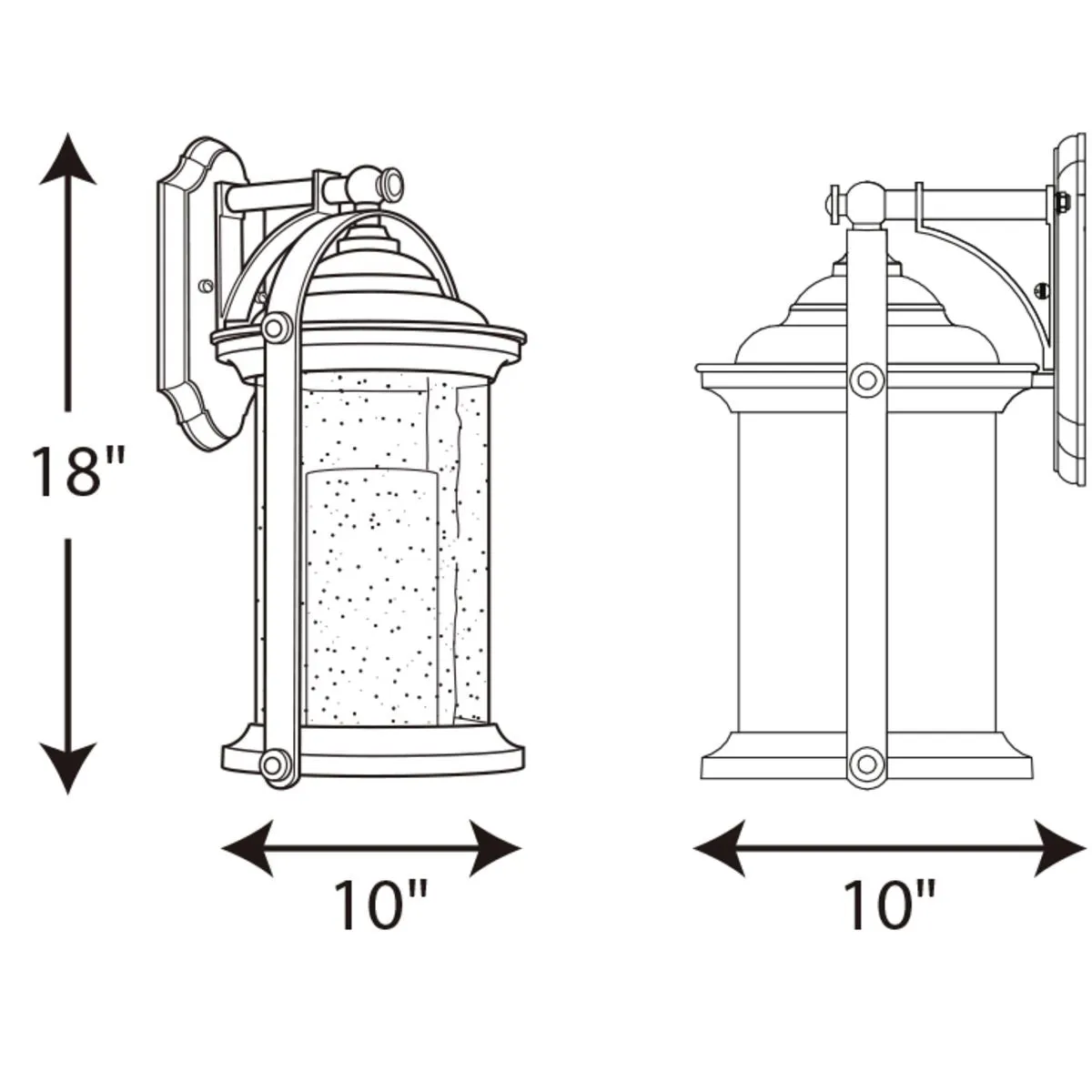 Progress P560069 Whitacre Outdoor 18" Tall LED Wall Lantern