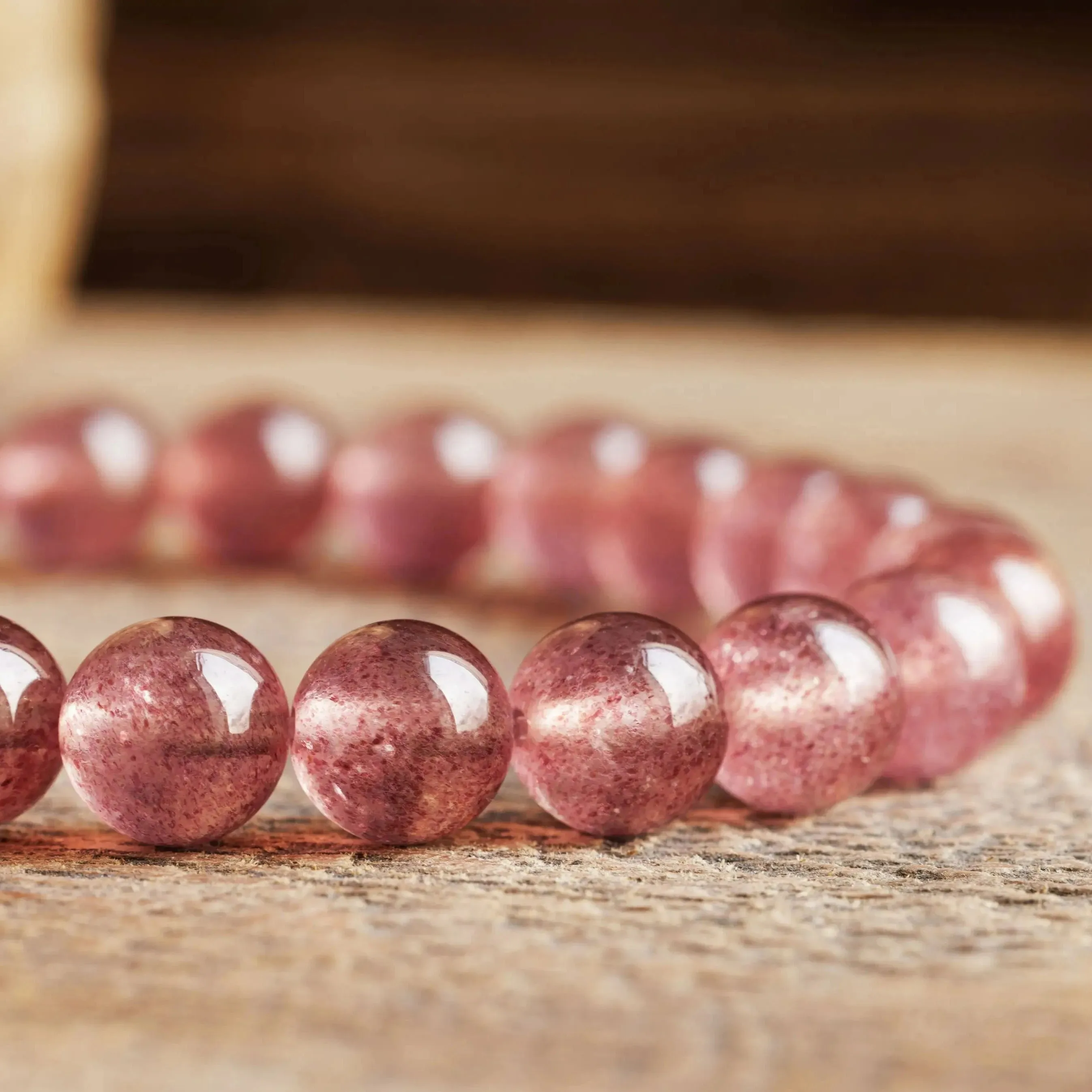 Raspberry Quartz Bracelet I (8mm)