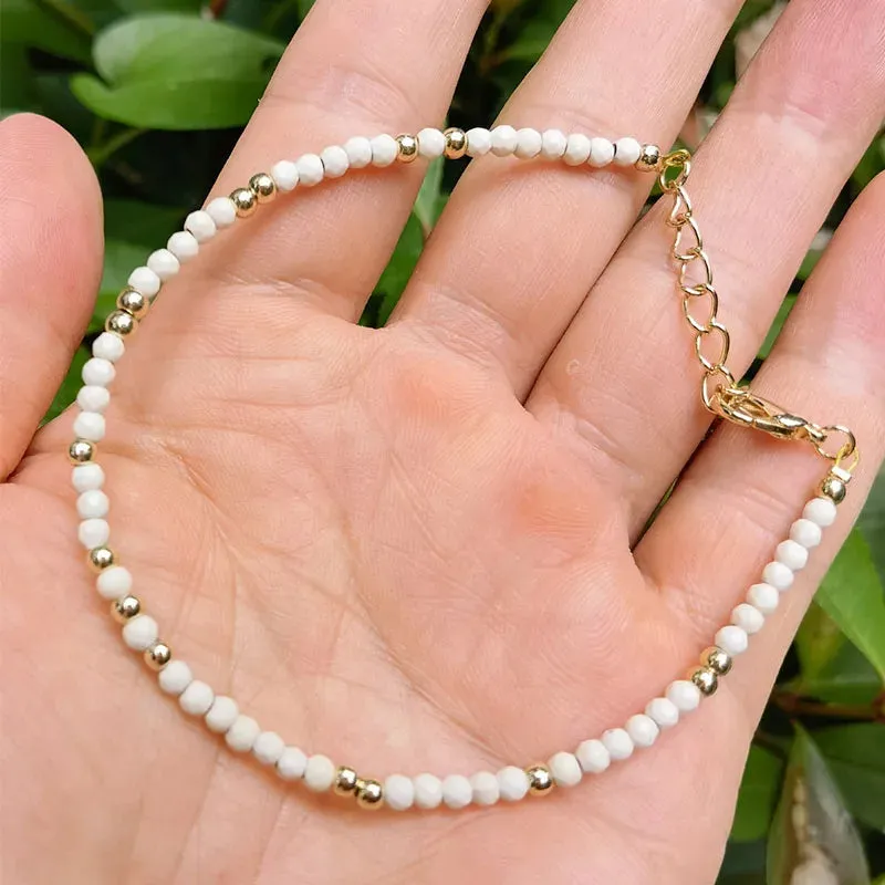 Rose Quartz Bracelet - Natural Pink Stone Healing Bracelet - Balance Calming Bracelet