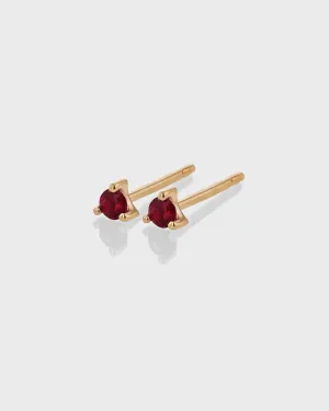 Ruby Birthstone Earring