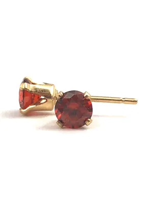 Ruby cubic zirconia, 14KGF stud earrings, 14K gold filled ,SKU# 4011240M7