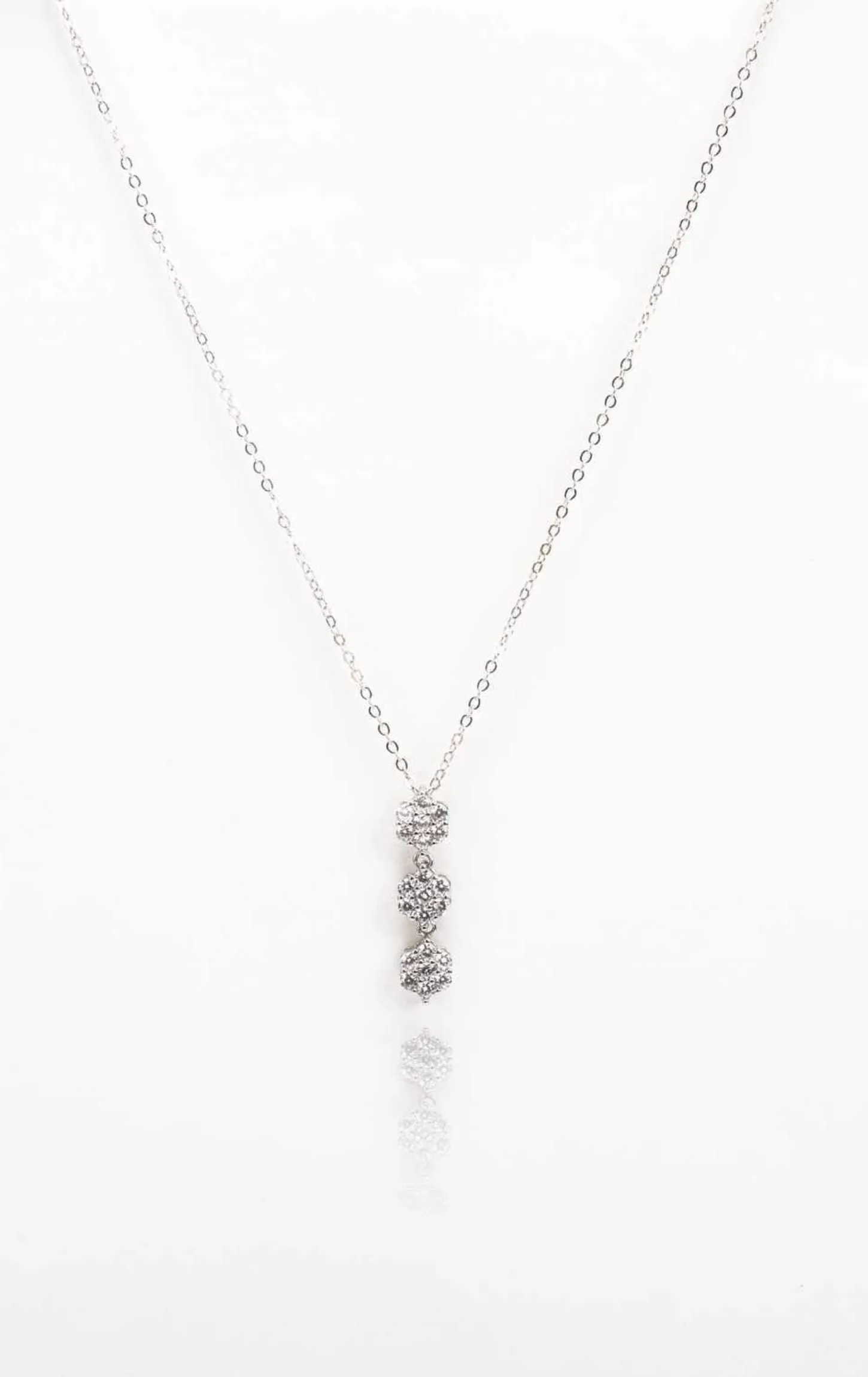 Silver Coiled Flowers Charm Chain