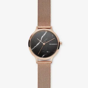 Skagen Ladies' Anita Rose Tone Steel Mesh Stone Watch SKW2721