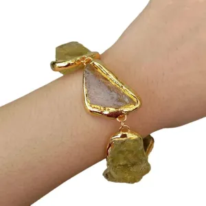 TEEK - Natural Lemon Quartz Brushed Bracelet