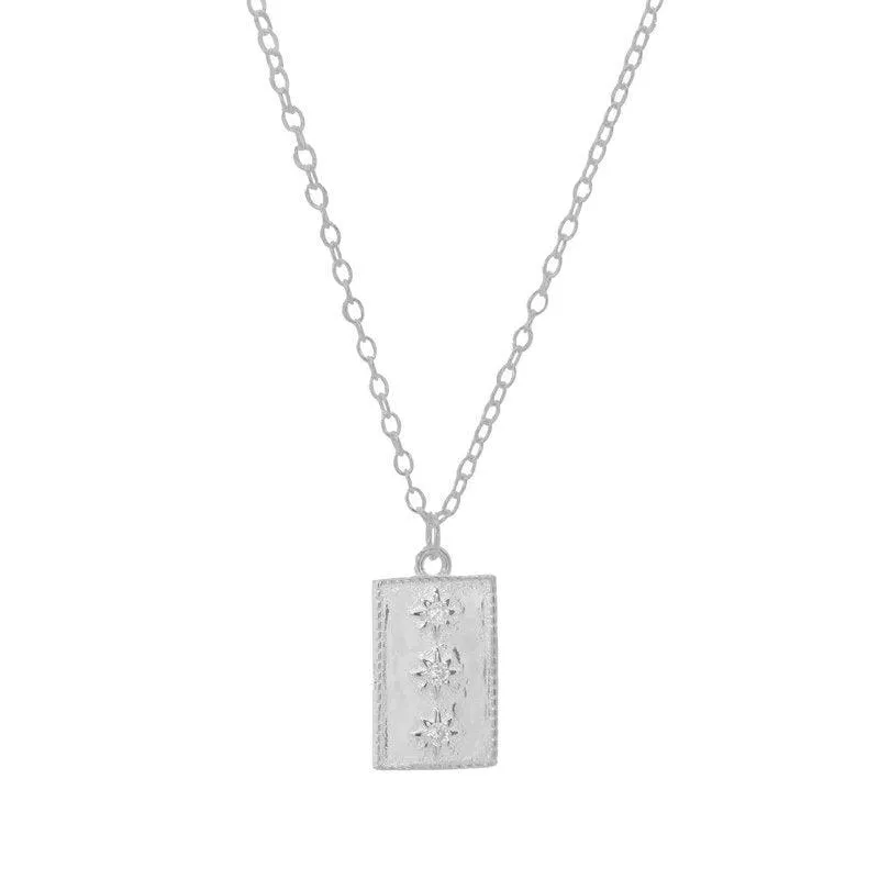 Tilos Rectangle Star Pendent Necklace