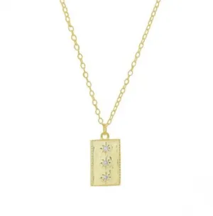 Tilos Rectangle Star Pendent Necklace