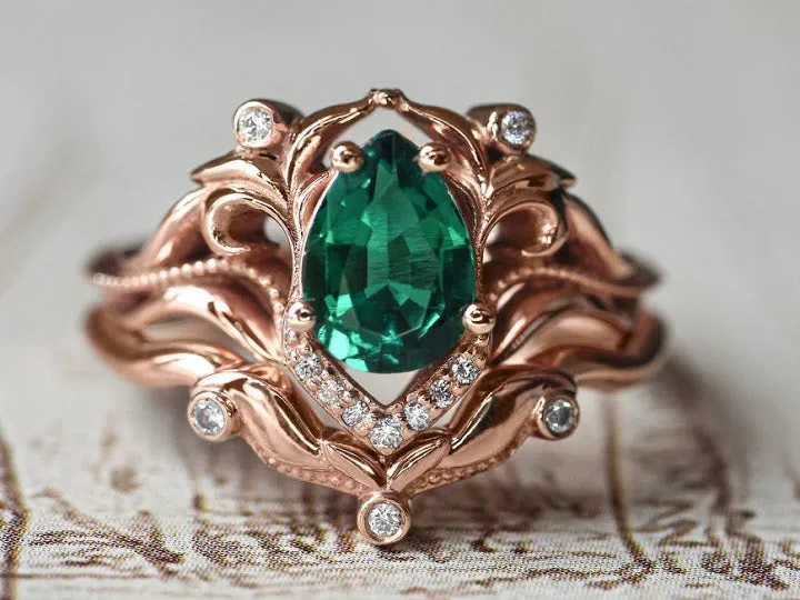 Valyrian Emerald 2 Set Ring