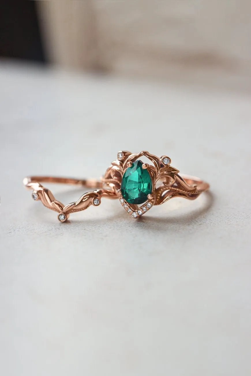 Valyrian Emerald 2 Set Ring