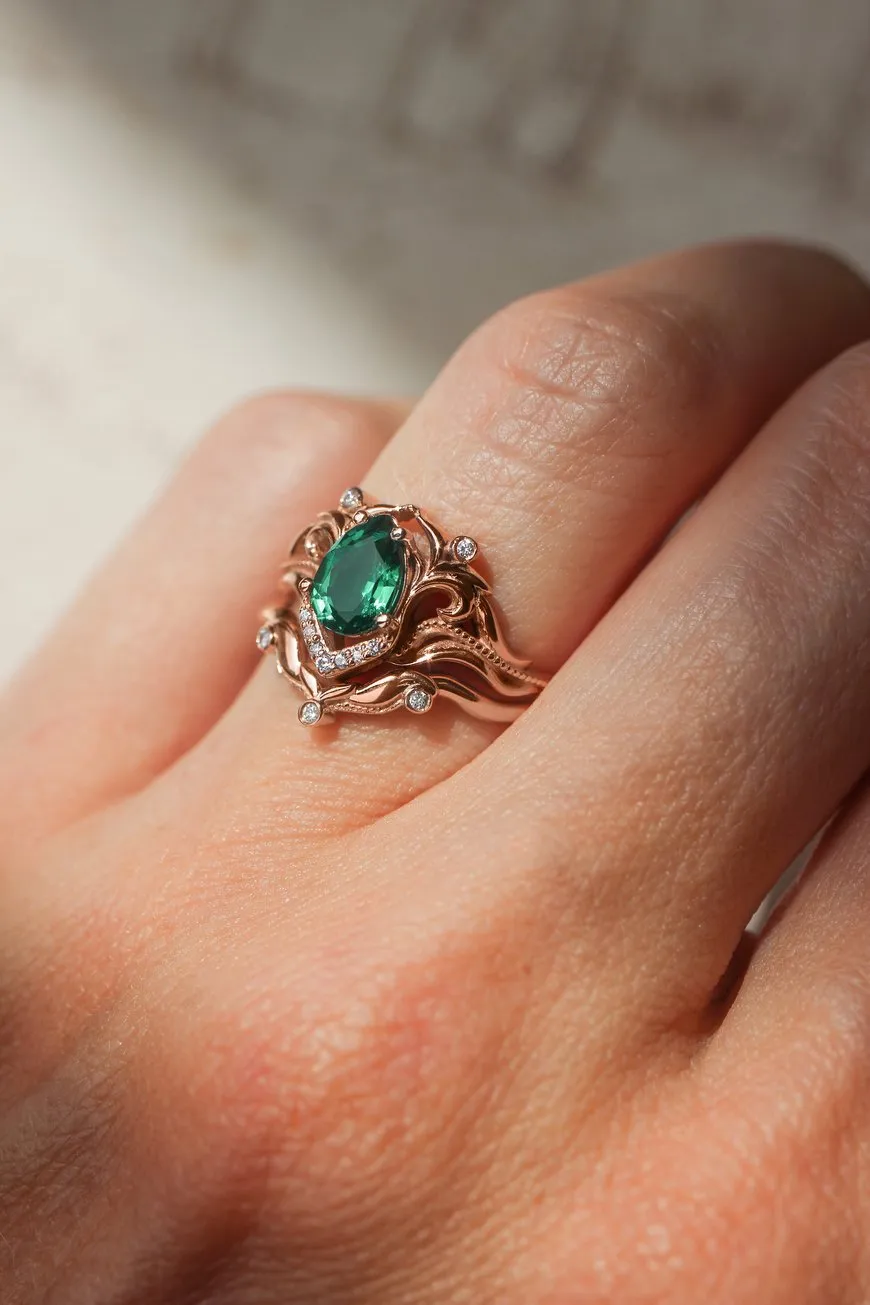 Valyrian Emerald 2 Set Ring