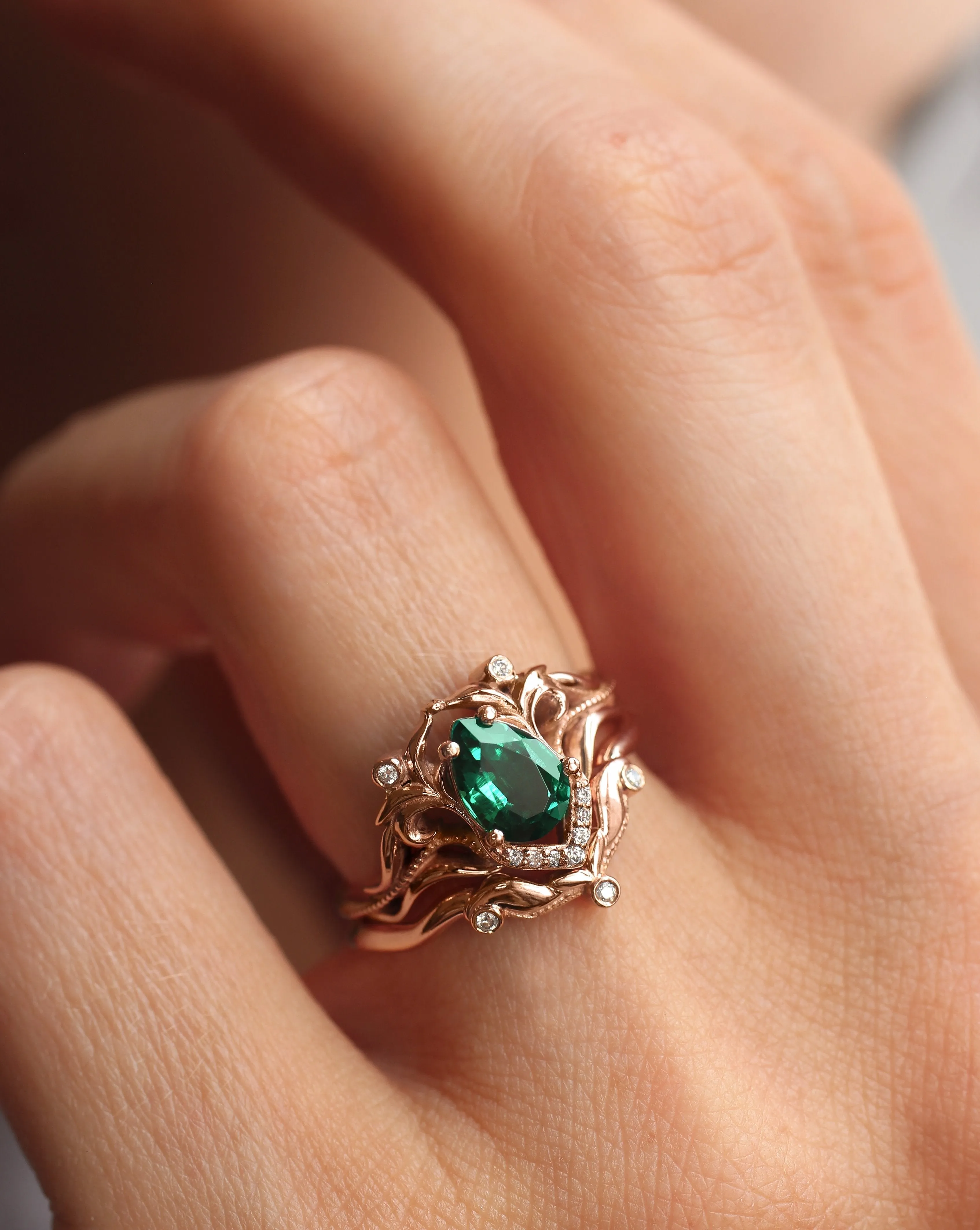 Valyrian Emerald 2 Set Ring