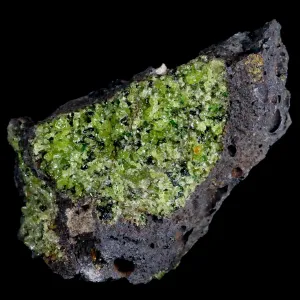 XL 4.3" Emerald Peridot Crystals, Chrome Diopside And Spinel On Volcanic Rock Gila, AZ